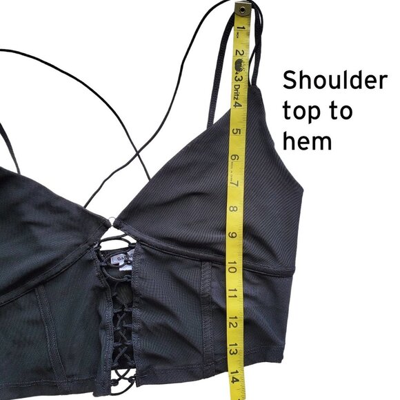 Garage Lace up Strappy Mesh Soft Camisole Style Corset Top Size M - Picture 11 of 15